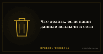 Пробить человека — Что делать, если ваши данные всплыли в сети