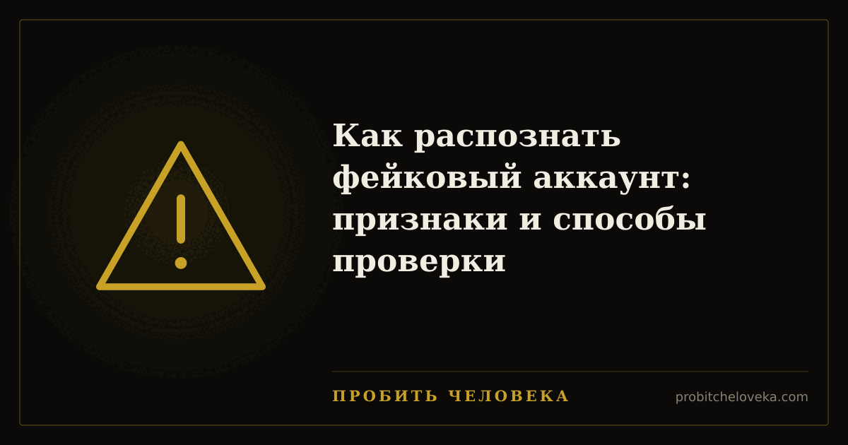 Пробить человека — Как распознать фейковый аккаунт: признаки и способы проверки