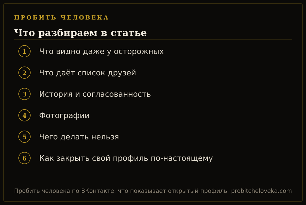 Пробить человека: план статьи «Пробить человека по ВКонтакте: что показывает открытый профиль»