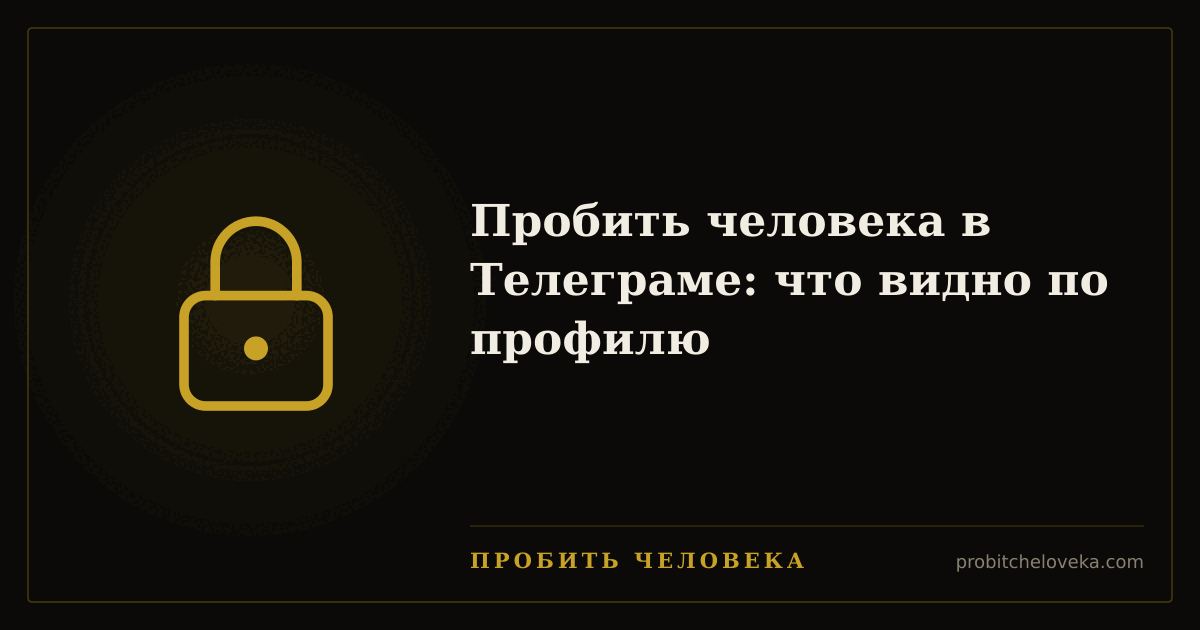 Пробить человека — Пробить человека в Телеграме: что видно по профилю